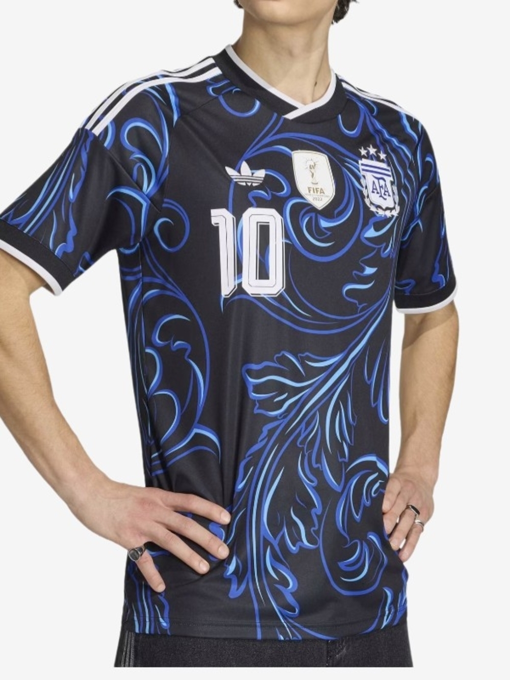 adidas Black & Blue Argentina Graphic Soccer Jersey